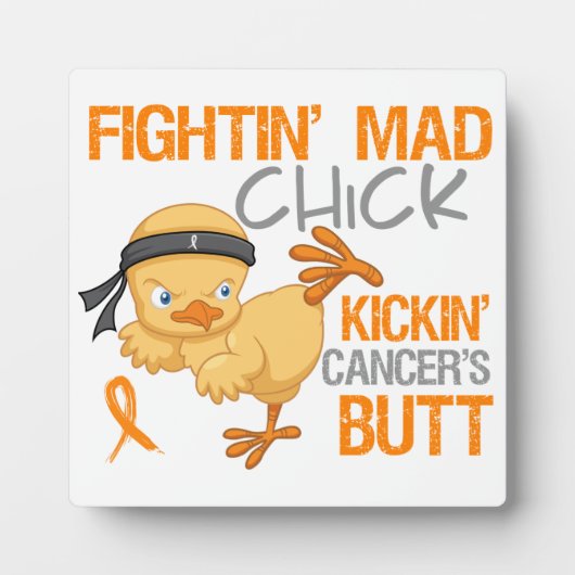Fightin Chick Leukemie Fotoplaat (Voorkant)