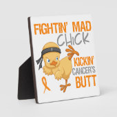 Fightin Chick Leukemie Fotoplaat (Voorkant)