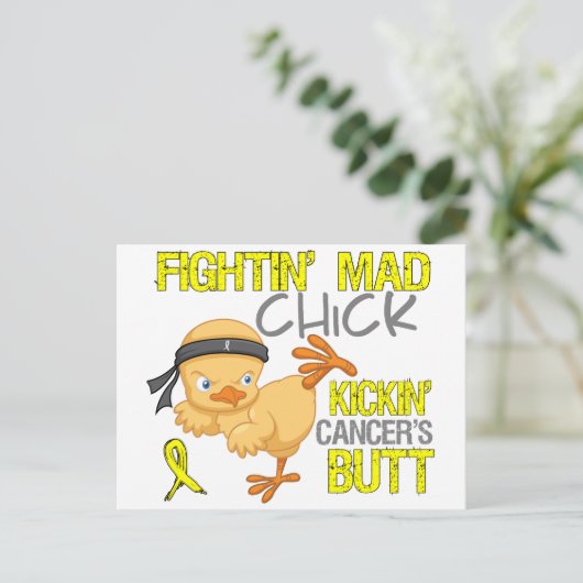 Fightin Chick Sarcoma Briefkaart (Staand voorkant)