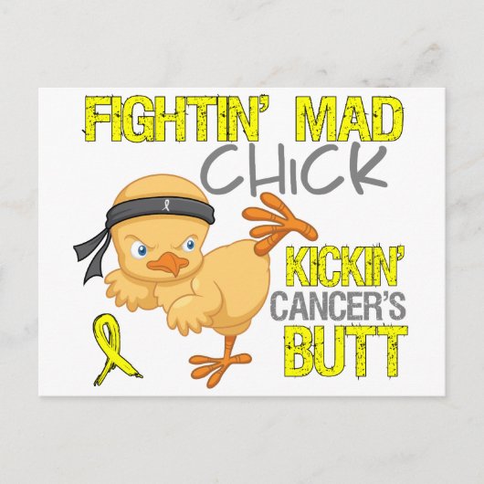 Fightin Chick Sarcoma Briefkaart (Voorkant)