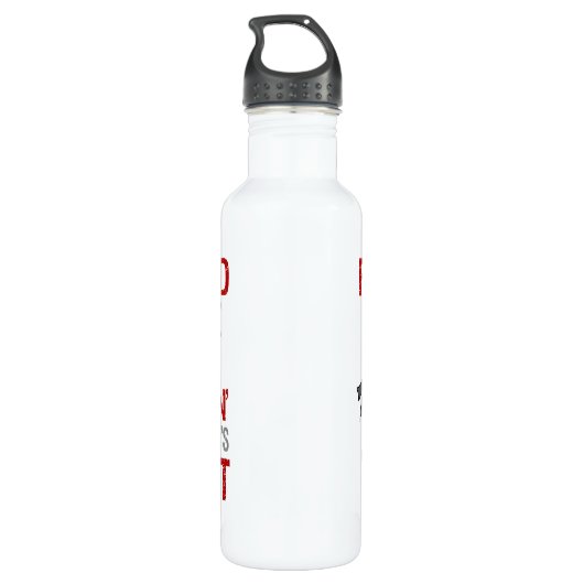 Fightin Chick Throat Cancer Waterfles (Achterkant)