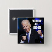 Fightin' Joe Biden Vierkante Button 5,1 Cm (Voorkant /achterkant)