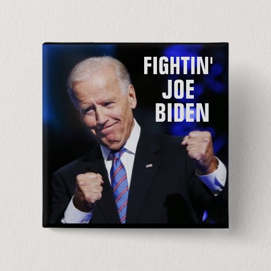 Fightin' Joe Biden Vierkante Button 5,1 Cm (Voorkant)