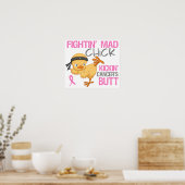 Fightin' Mad Chick Breast Cancer Poster (Keuken)