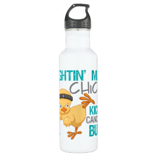 Fightin' Mad Chick Ovarian Cancer Waterfles