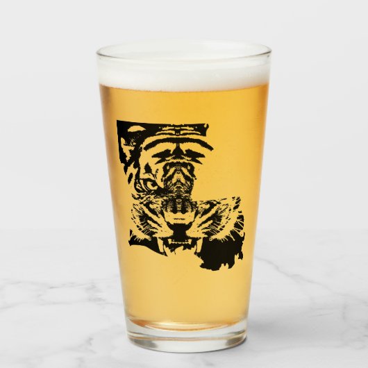Fightin Tiger Pint Glas (Voorkant gevuld)