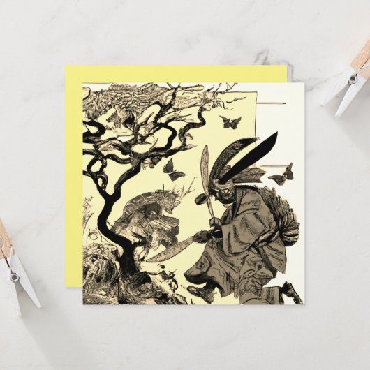 Fighting Butterflies Kaart (Voorkant / Achterkant in situ)