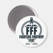 Fighting Fantasy Fest 10e Jubileum magneet (Voorkant / Achterkant)
