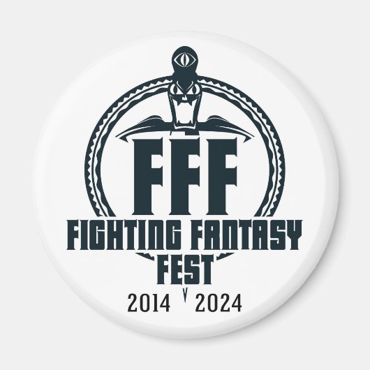 Fighting Fantasy Fest 10e Jubileum magneet (Voorkant)