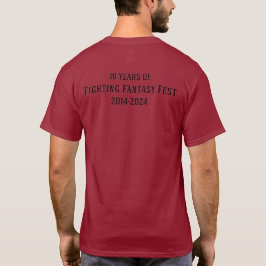 Fighting Fantasy Fest 5 T-shirt (donker) (Achterkant)