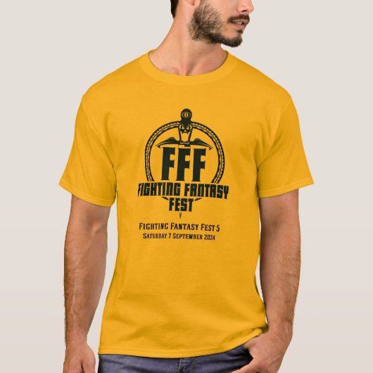 Fighting Fantasy Fest 5 T-shirt (licht) (Voorkant)