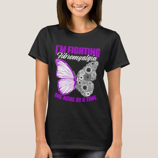 Fighting Fibromyalgia  Fibro Survivor Fibromyalgia T-shirt (Voorkant)