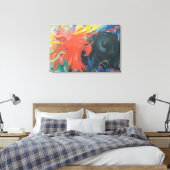 Fighting Forms (1914) van Franz Marc Canvas Afdruk (Insitu (Slaapkamer))