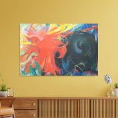 Fighting Forms (1914) van Franz Marc Canvas Afdruk (Insitu (Woonkamer))