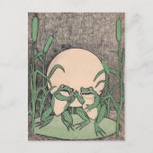 Fighting Green Frogs Lily Pad Briefkaart (Voorkant)