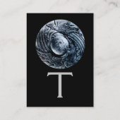 FIGHTING GRIFFINS MONOGRAM zwart wit grijs Visitekaartje (Achterkant)