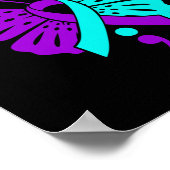 Fighting Happy Suicide Awareness Ondersteuning Gra Poster (Hoek)