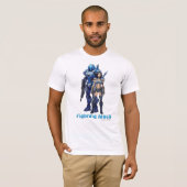 Fighting Mech (blauwe eenheid) T-shirt (Voorkant volledig)
