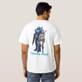 Fighting Mech (blauwe eenheid) T-shirt (Achterkant volledig)