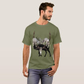 Fighting Mule Deer aanpassen T-shirt (Voorkant volledig)