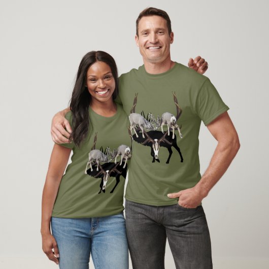 Fighting Mule Deer aanpassen T-shirt (Unisex)