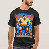 Fighting Sumo Wrestlers: Japanese-Inspired Art T-shirt (Voorkant)