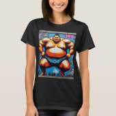 Fighting Sumo Wrestlers: Japanese-Inspired Art T-shirt (Voorkant)