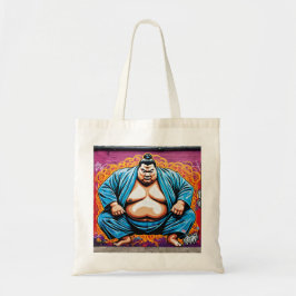 Fighting Sumo Wrestlers: Japanese-Inspired Art Tote Bag
