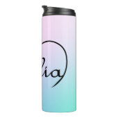 Figlia Daughter Italiaanse hartpastels Thermosbeker (Geroteerd rechts)