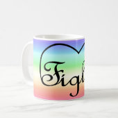 Figlia Daughter Italy regenbooghart Koffiemok (Voorkant links)