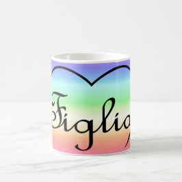 Figlia Daughter Italy regenbooghart Koffiemok