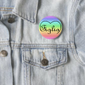 Figlia Daughter Italy regenbooghart Ronde Button 5,7 Cm (In situ)