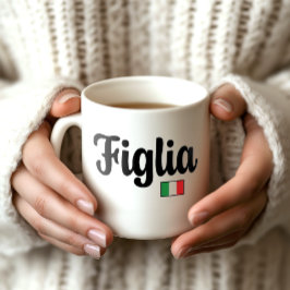 Figlia Italian Flag Mug - Gift for Daughter Koffiemok