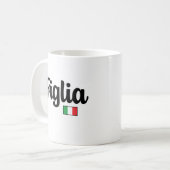 Figlia Italian Flag Mug - Gift for Daughter Koffiemok (Voorkant links)