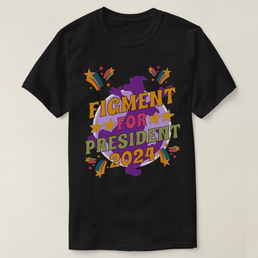 Figment voor 2024 wereldshowcase Themapark Distres T-shirt (Design voorkant)