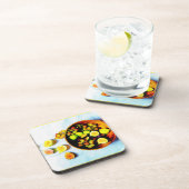 "Figs and Grapes Fruits" bevestigen foto. Bestel n Bier Onderzetter (Rechterzijde)