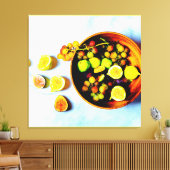 "Figs and Grapes Fruits" bevestigen foto. Bestel n Canvas Afdruk (Insitu (Woonkamer))