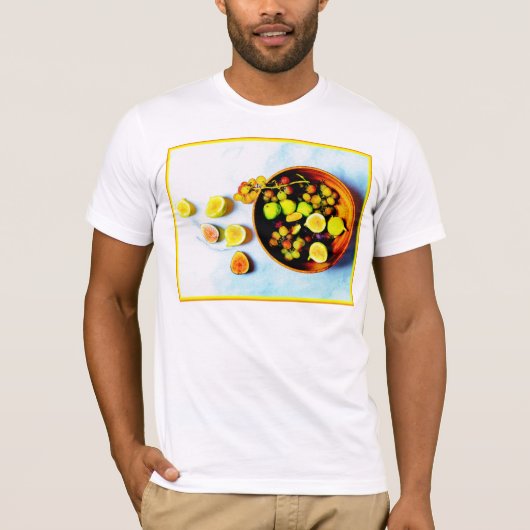 "Figs and Grapes Fruits" bevestigen foto. Bestel n T-shirt (Voorkant)