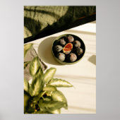 figs in fruit bowl - minimalist wall art poster (Voorkant)