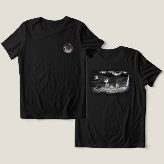 Fig's Rust & Vrede dames Tri-Blend T-shirt (Ontwerp Voorkant & Achterkant)