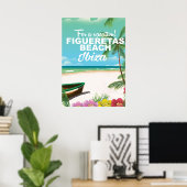 Figueretas Beach Ibiza strandposter Poster (Thuiskantoor)
