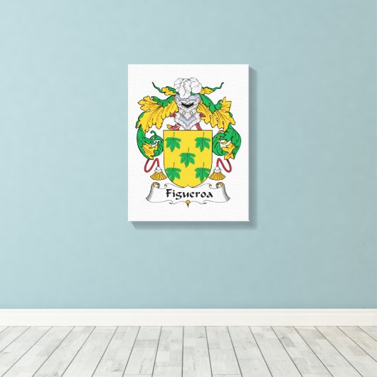 Figueroa Family Crest Canvas Afdruk (Insitu (Houten vloer))