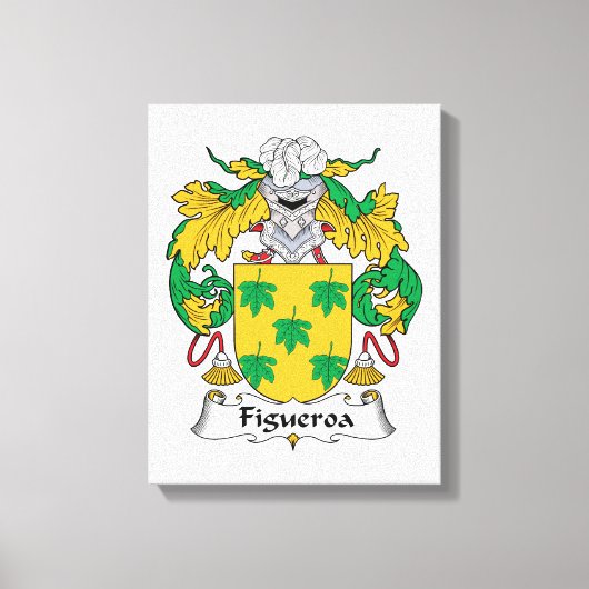 Figueroa Family Crest Canvas Afdruk (Voorkant)