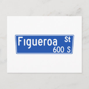 Figueroa Street, Los Angeles, CA Street Sign Briefkaart