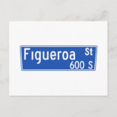 Figueroa Street, Los Angeles, CA Street Sign Briefkaart (Voorkant)