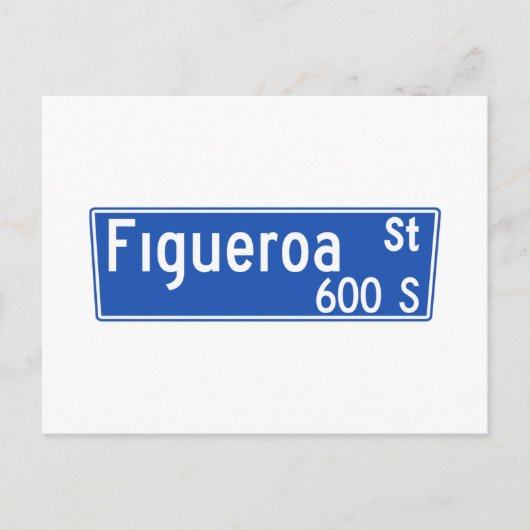 Figueroa Street, Los Angeles, CA Street Sign Briefkaart (Voorkant)