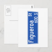 Figueroa Street, Los Angeles, CA Street Sign Briefkaart (Voorkant / Achterkant)