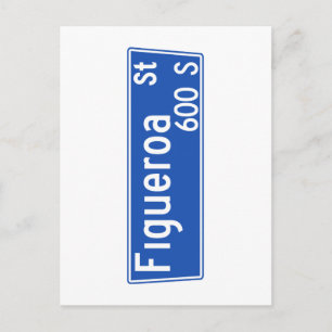 Figueroa Street, Los Angeles, CA Street Sign Briefkaart