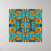 Figuratief Abstract Bold Blauw Sinaasappel Canvas Afdruk (Voorkant)