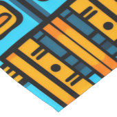 Figuratief Abstract Bold Blauw Sinaasappel Korte Tafelloper (Hoek)